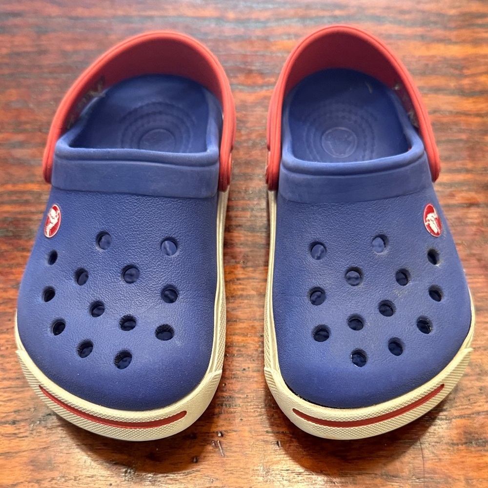 CROCS Kids Navy and Red Water Shoes